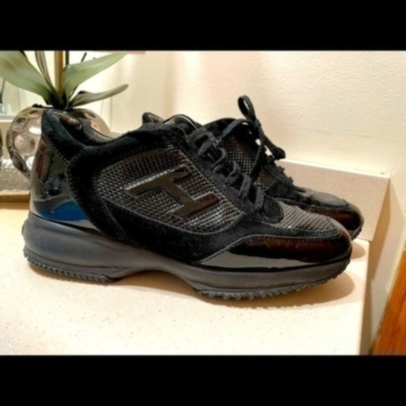 Hogan platform Interactive Sneakers Black suede - Picture 4 of 8